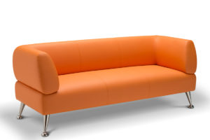 Диван Вейт 3-местный кожаный - фото 1